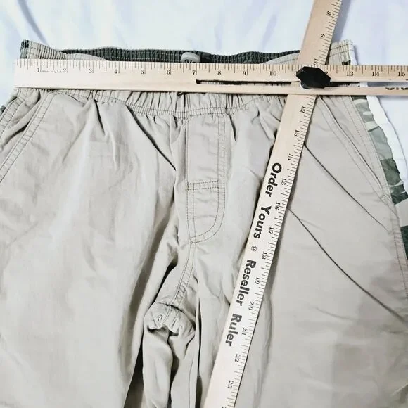 Cherokee Mens Cargo Pants Beige Size XL Cotton Blend Pockets Elastic Waist - Picture 3 of 12